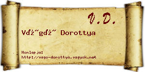 Vágó Dorottya névjegykártya